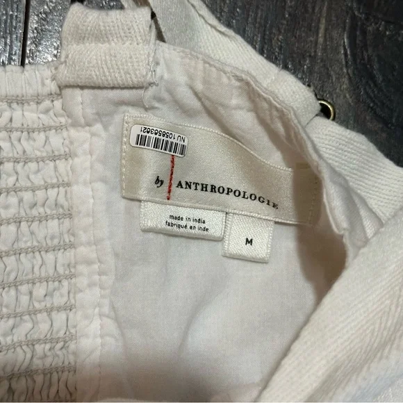 Anthropologie Linen square neckline midi dress size Medium - Picture 10 of 16